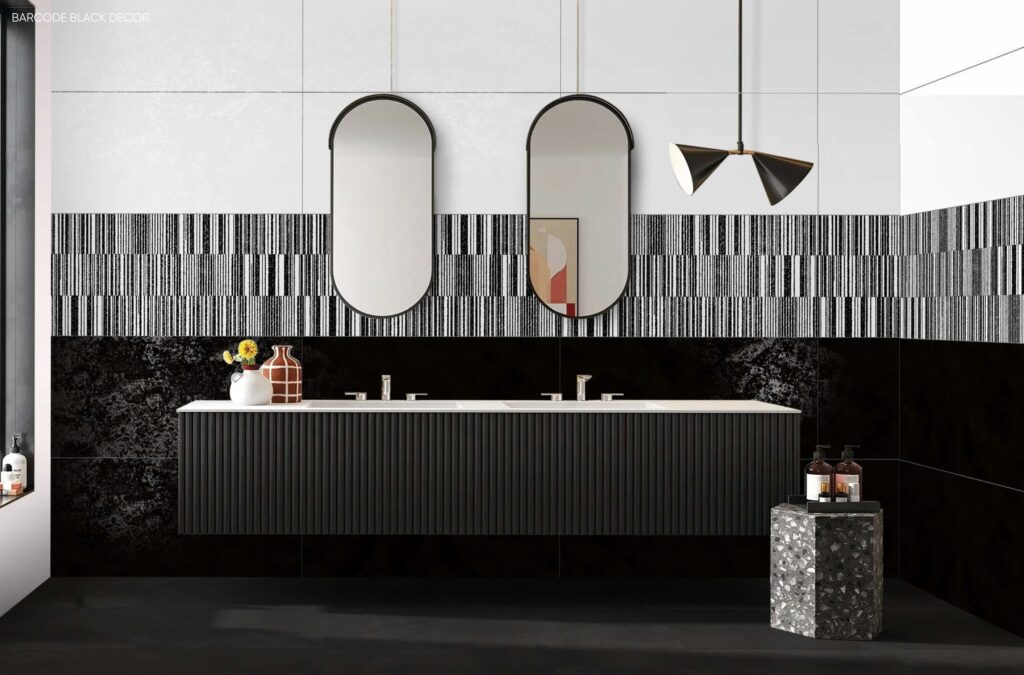 Barcode Black Decor - Tileskraft
